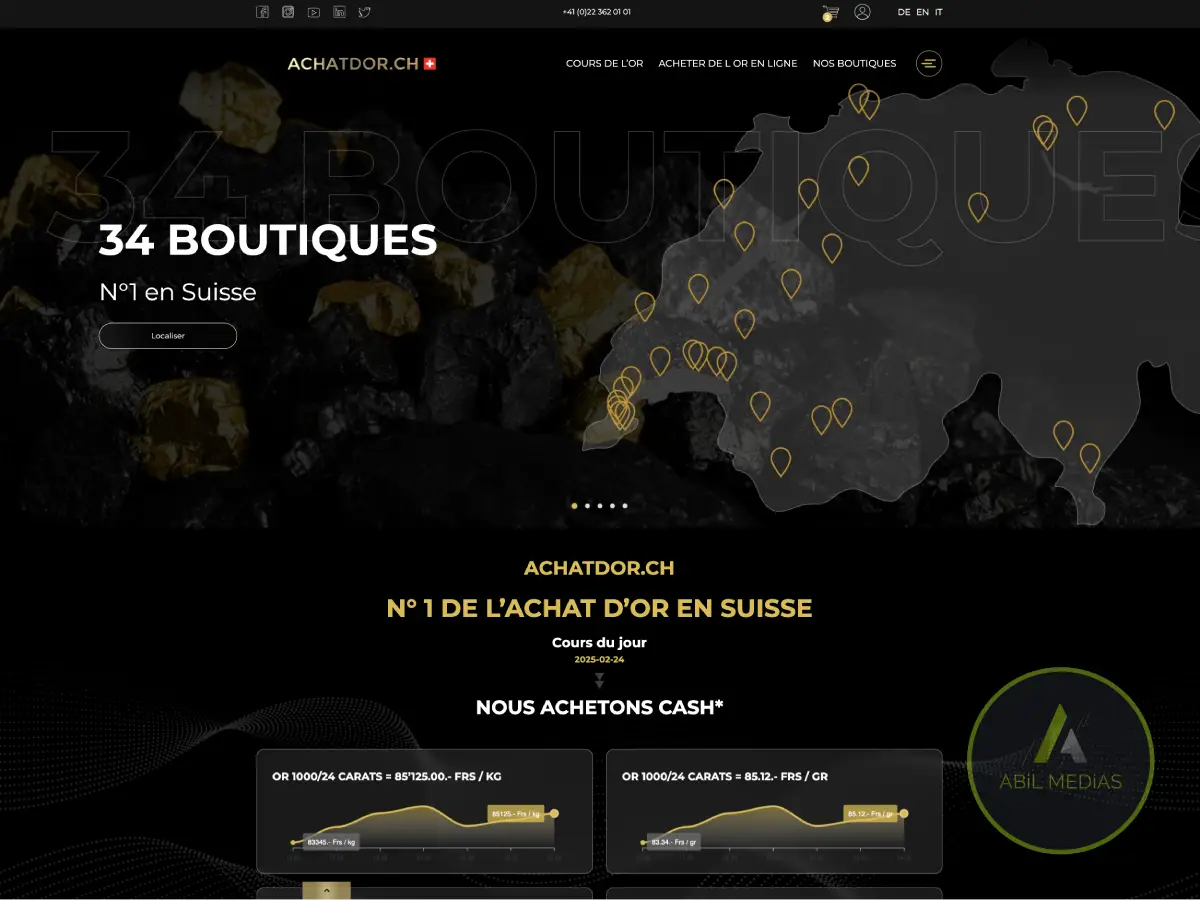 Exemples de sites web