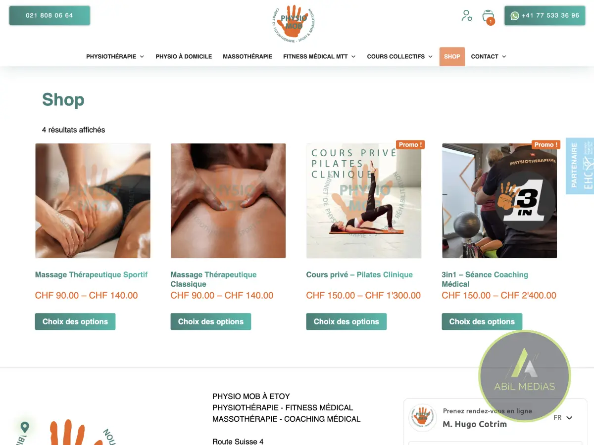 Exemples de sites web